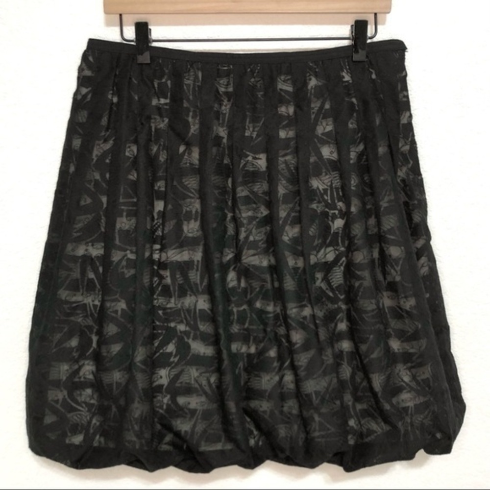 CYNTHIA STEFFE BLACK LACE BUBBLE SKIRT 10